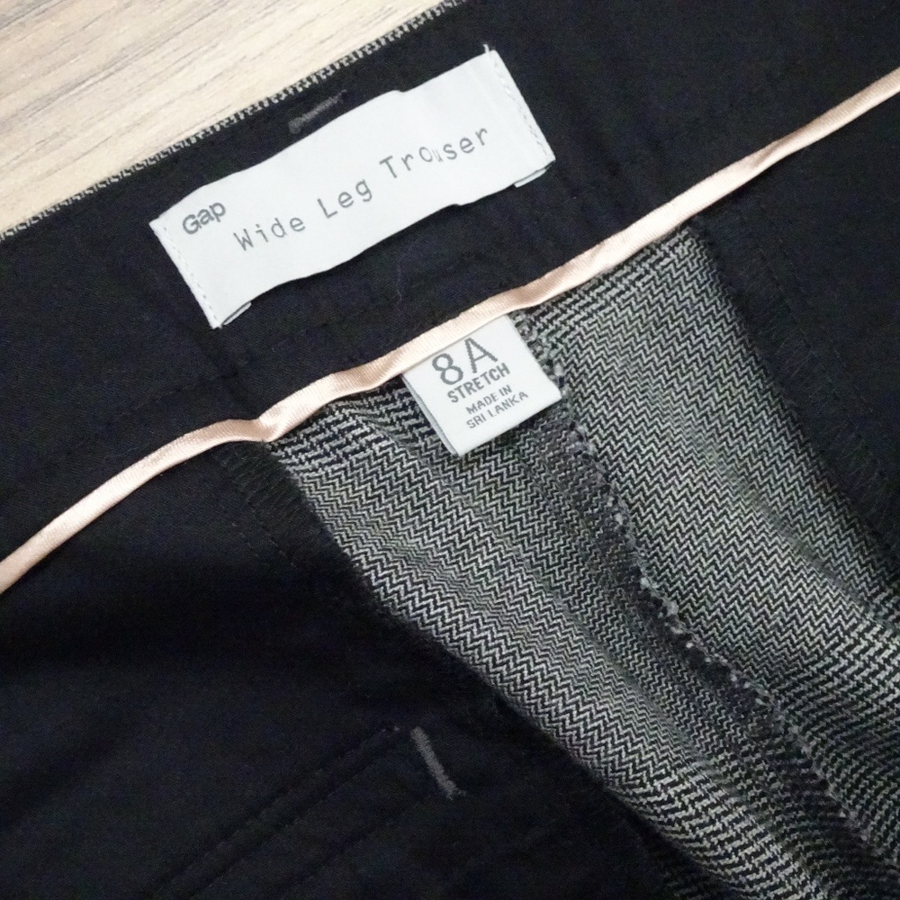 GAP Stretch Plaid Wide Leg Trouser - Size 8A